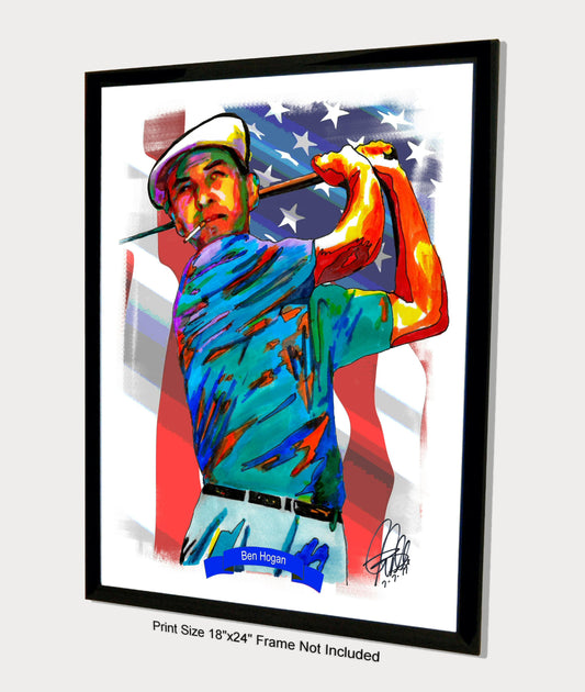 Ben Hogan Golf Poster Print Wall Art 18x24