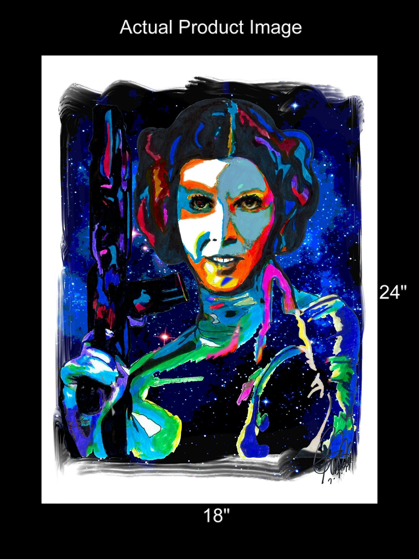 Princess Leia Carrie Fisher Star Wars Alderaan Poster Print Wall Art 18x24