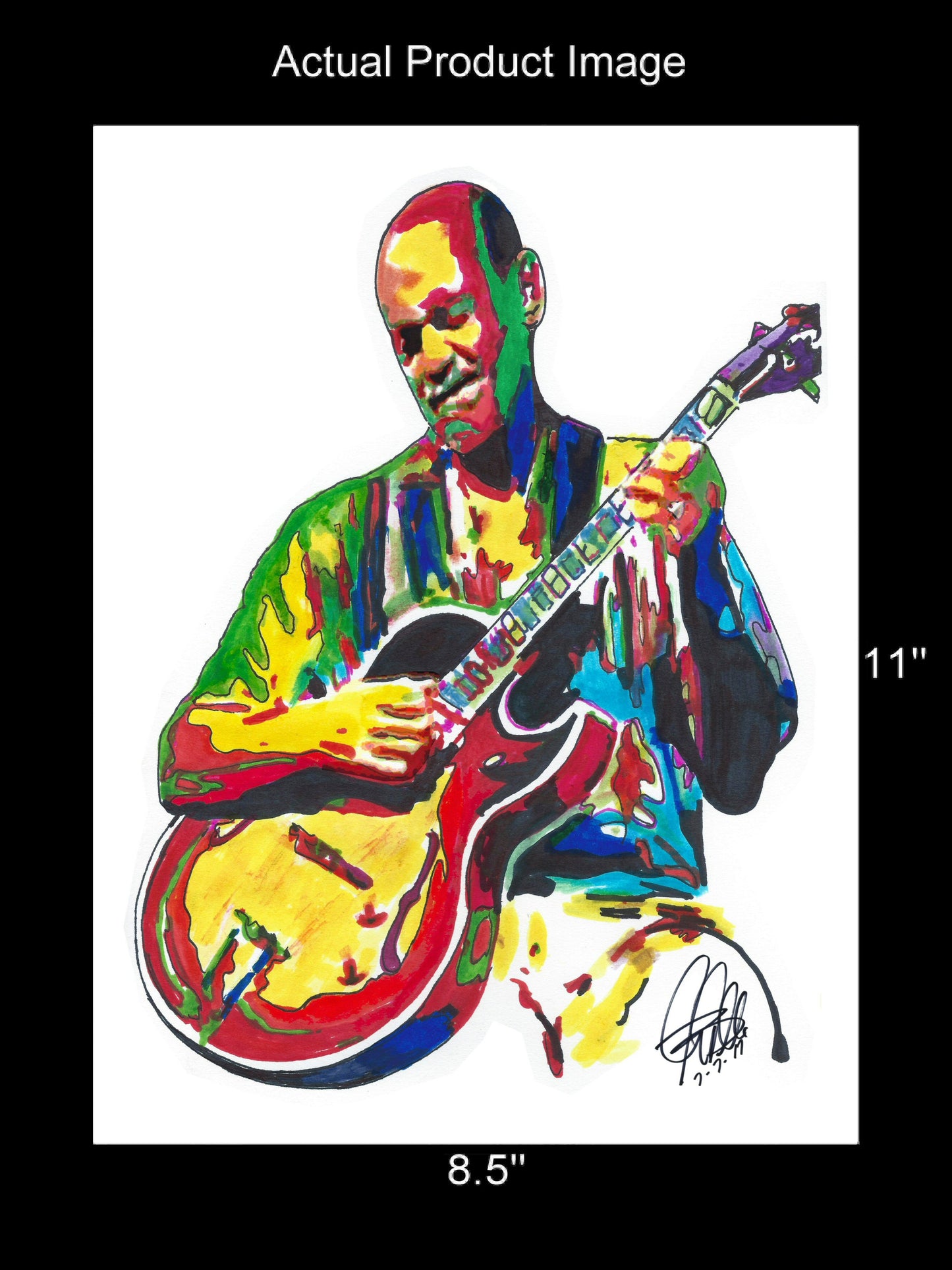 Joe Pass Virtuoso Jazz Guitar Composer Music Poster Print Wall Art 8.5x11