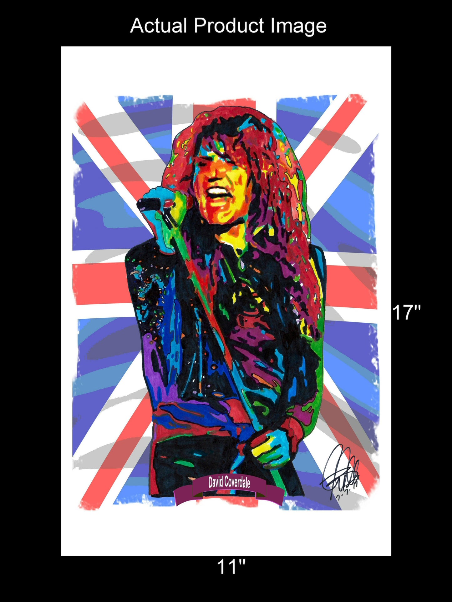 David Coverdale Whitesnake Singer Hard Rock Music Poster Print Wall Art 11x17