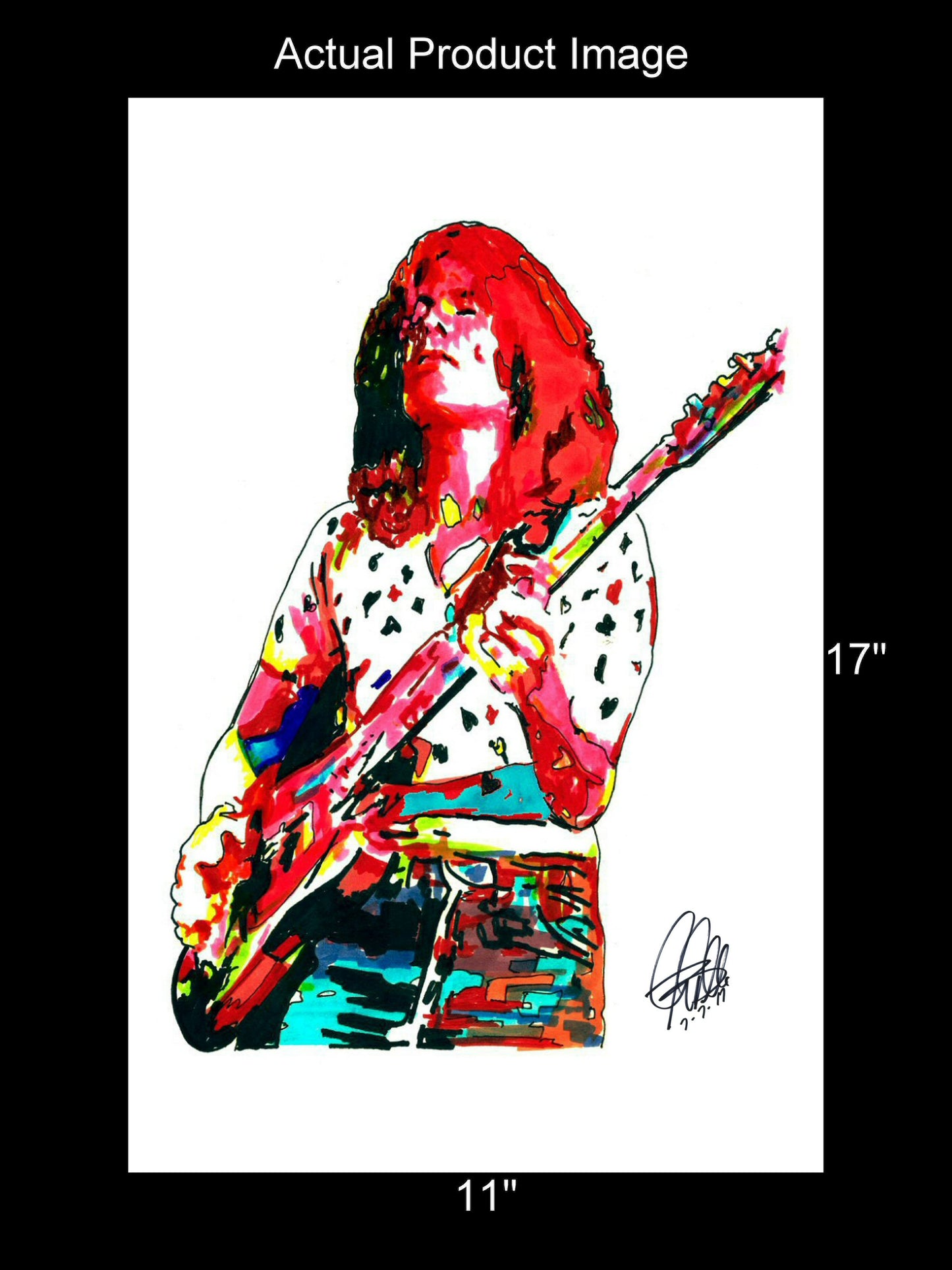 John Paul Jones Led Zeppelin Bass Hard Rock Music Poster Print Wall Art 11x17