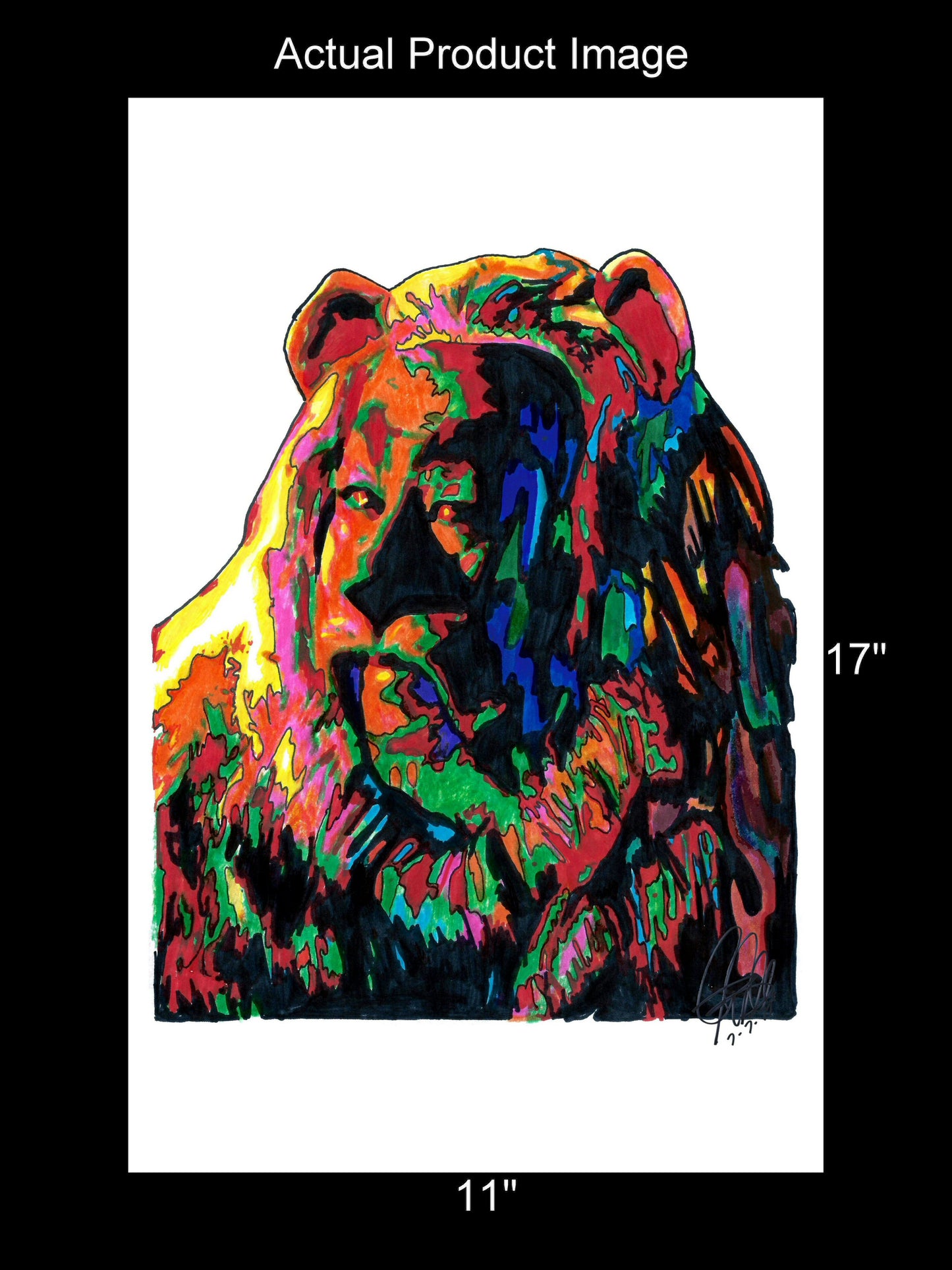 Cowardly Lion The Wizard of Oz Poster Print Wall Art 11x17