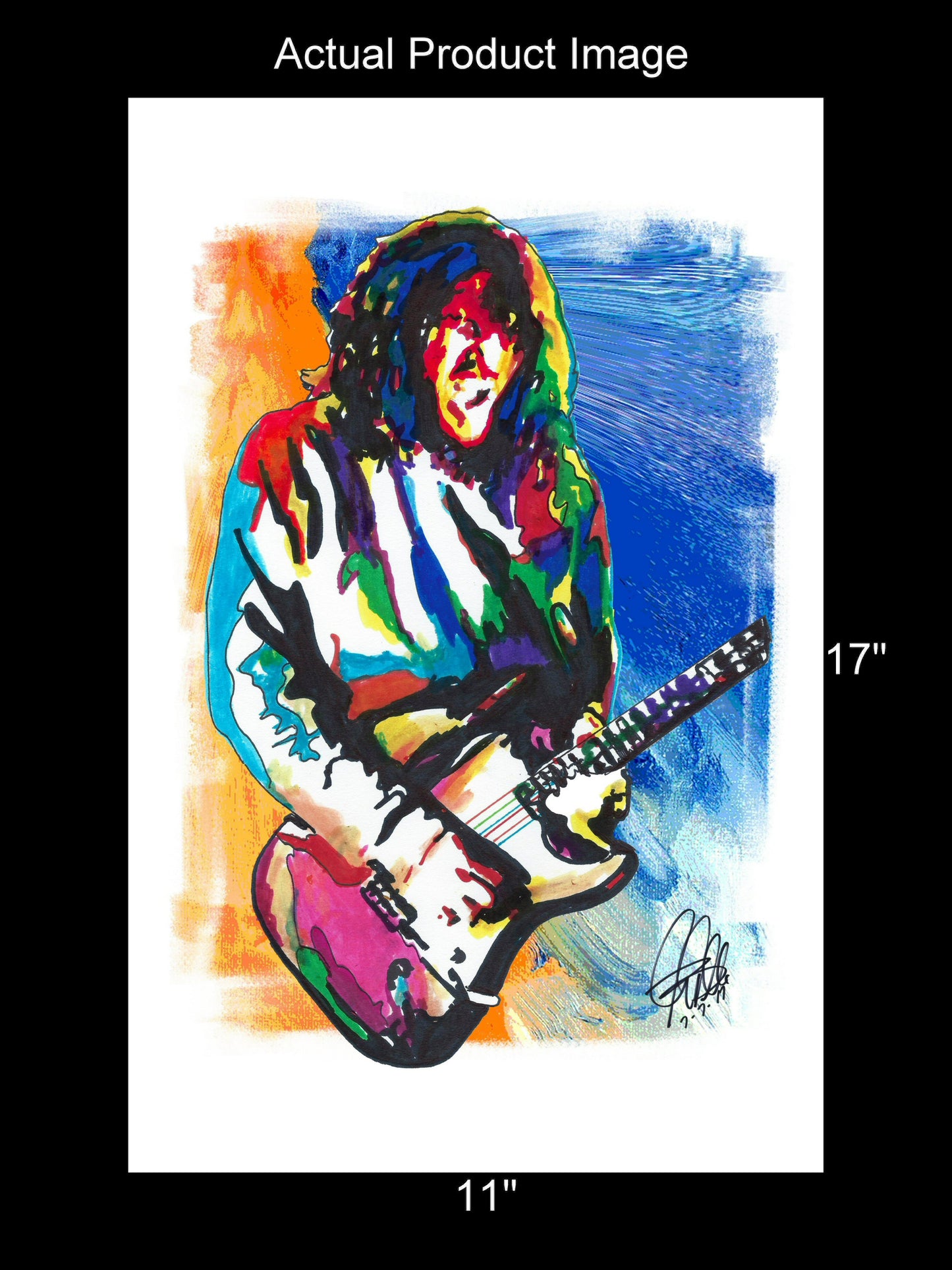 John Frusciante Red Hot Chili Peppers Guitar Music Poster Print Wall Art 11x17