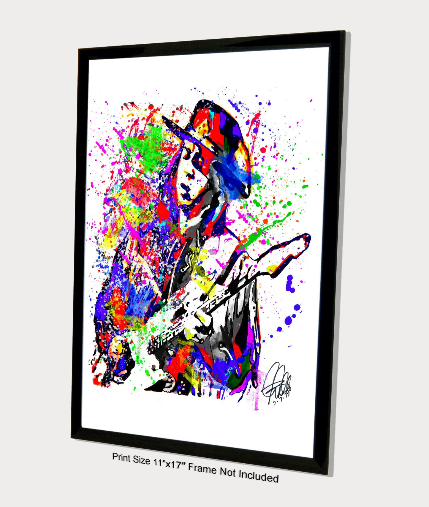 Stevie Ray Vaughan SRV Guitar Blues Rock Blues Music Poster Print 11x17