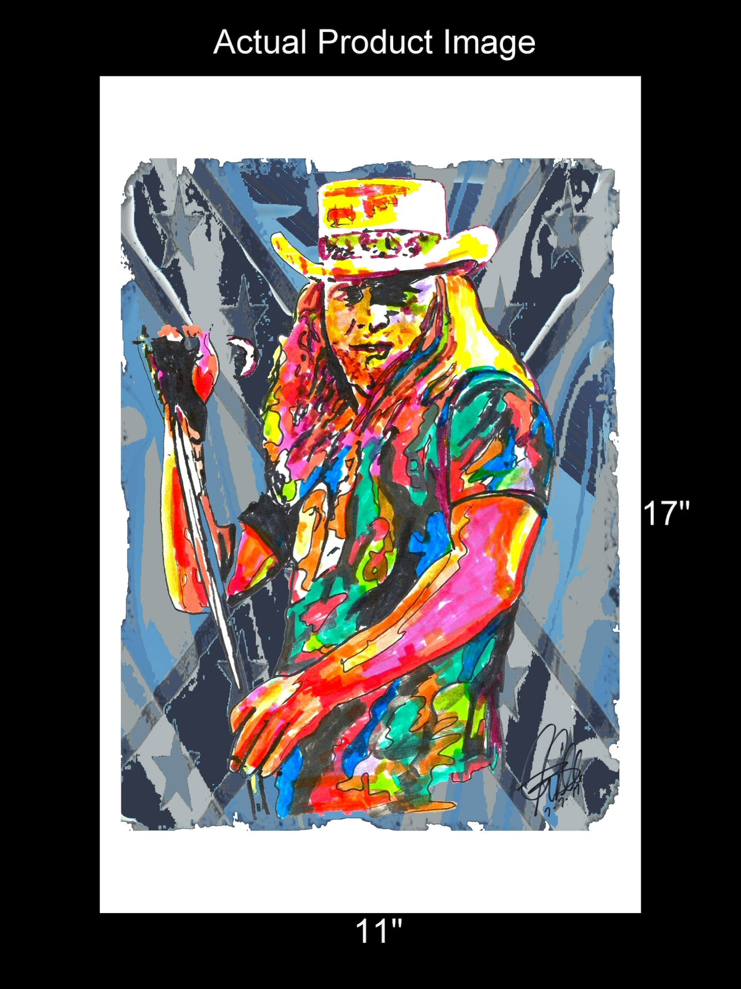 Ronnie Van Zant Lynyrd Skynyrd Rock Poster Print Wall Art 11x17