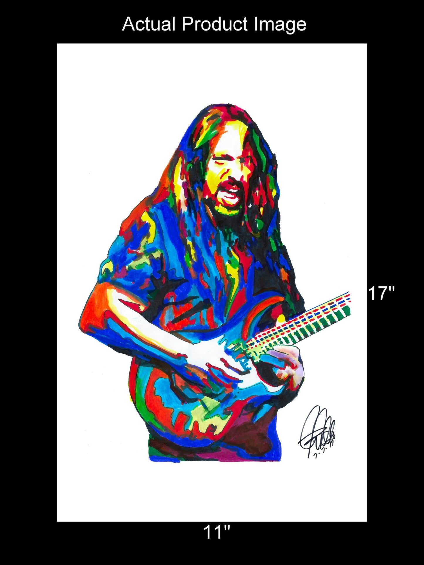 John Petrucci Dream Theater Guitar Rock Music Poster Print Wall Art 11x17