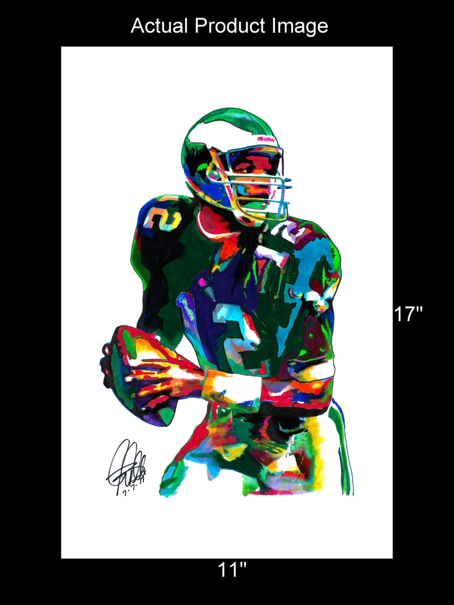 Randall Cunningham Philadelphia Eagles QB Football Poster Print Wall Art 11x17