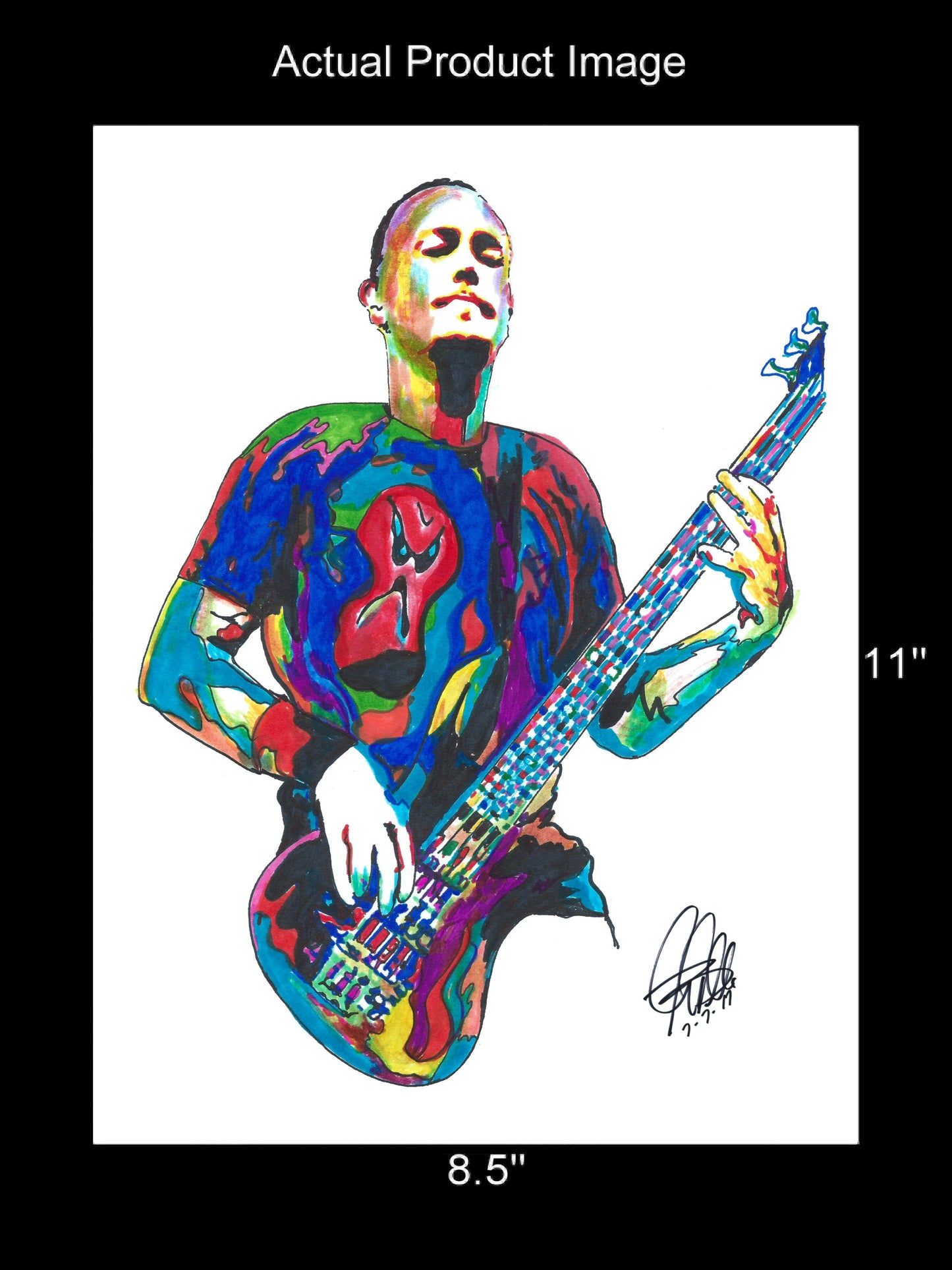 Aaron PNut Wills 311 Bass Rap Funk Rock Music Print Poster Wall Art 8.5x11