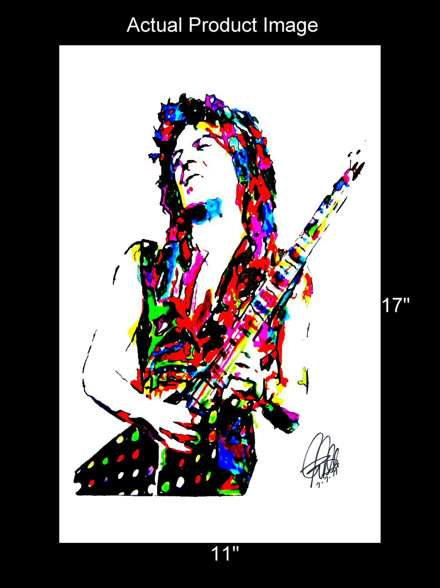 Randy Rhoads Ozzy Guitar Heavy Metal Rock Music Poster Print Wall Art 11x17