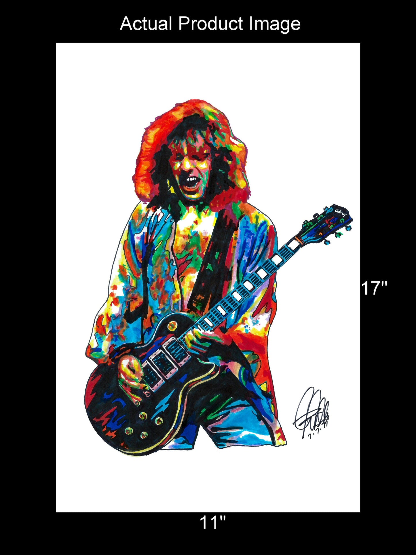 Peter Frampton Guitar Rock Music Poster Print Wall Art 11x17