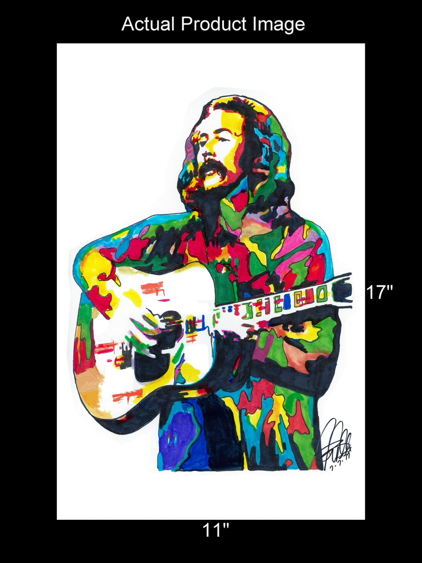 David Crosby The Byrds Crosby Stills Nash Music Print Poster Wall Art 11x17