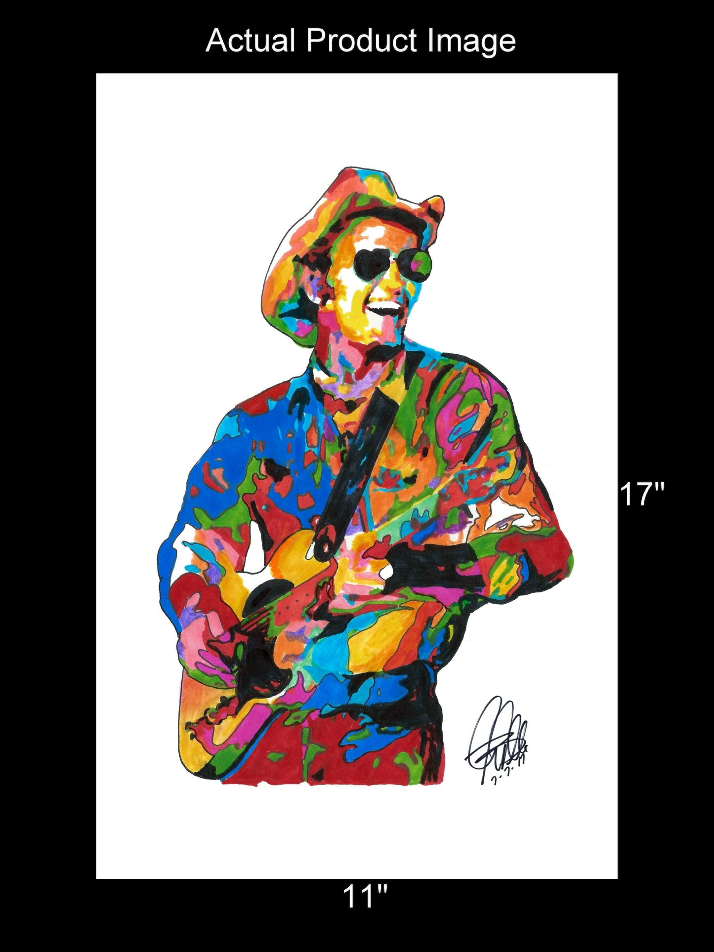 Jerry Reed Singer Guitar Country Rock Music Poster Print Wall Art 11x17