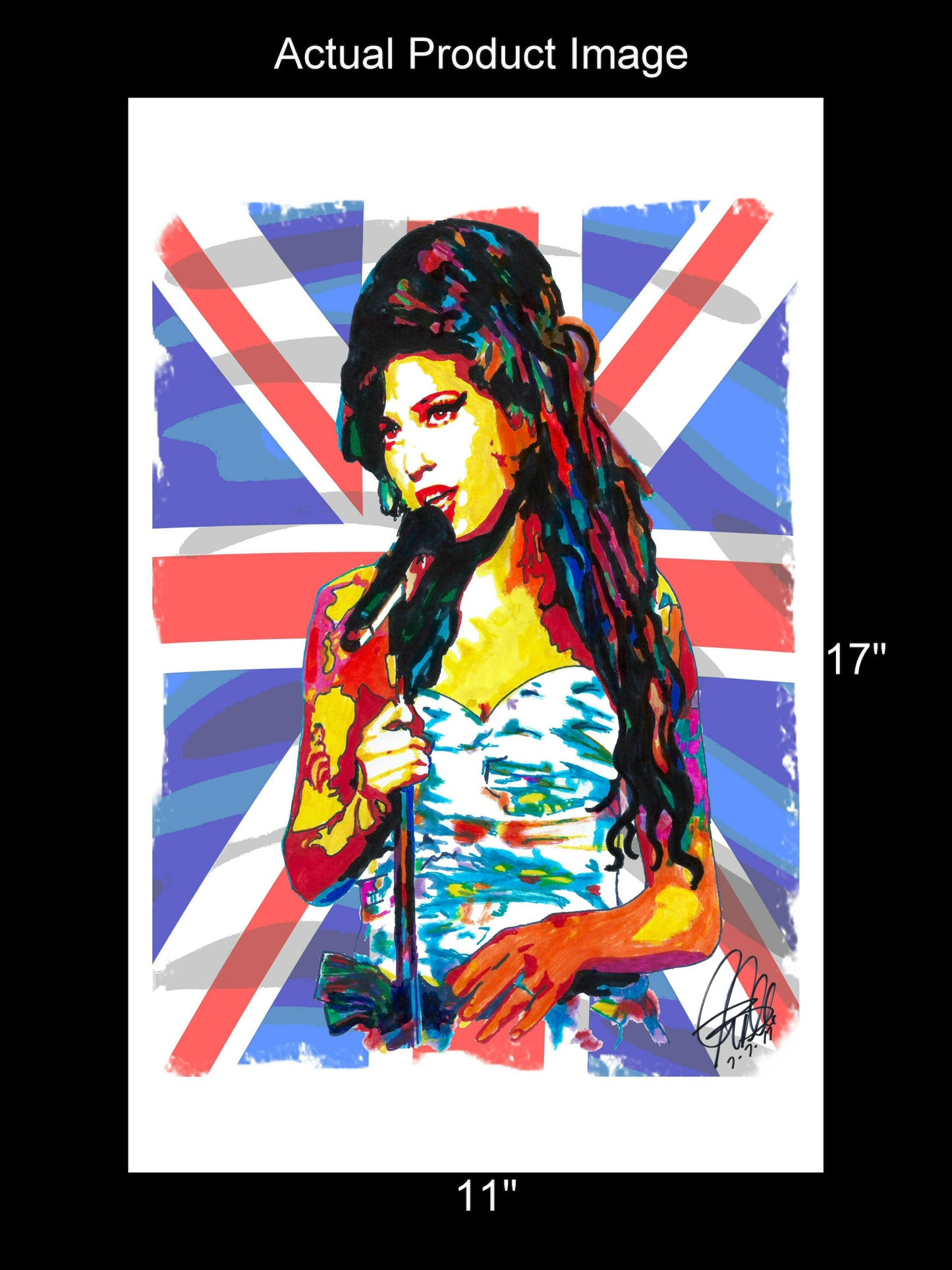 Amy Winehouse Singer Jazz Soul Music Print Poster Wall Art 11x17