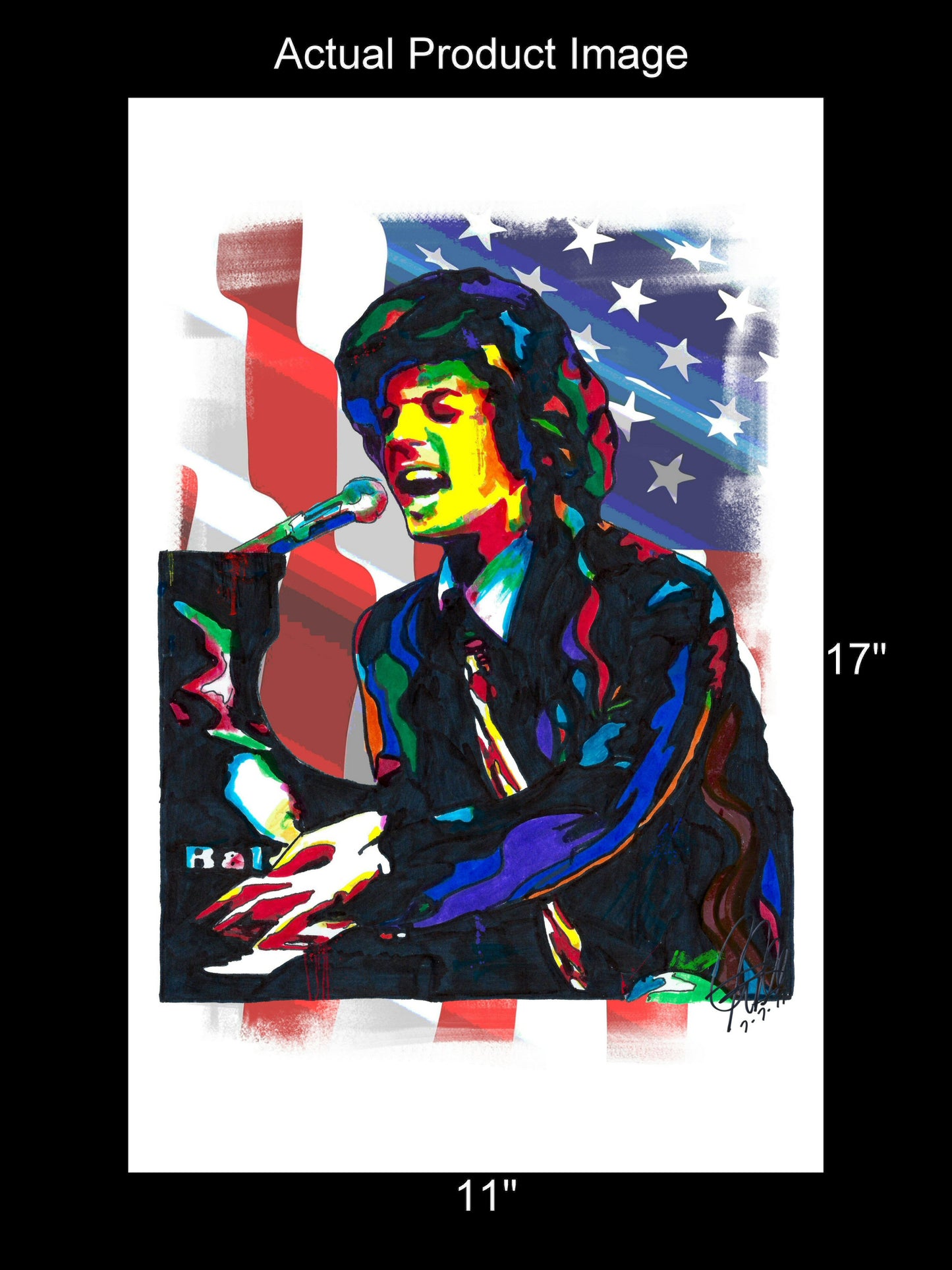 Billy Joel Piano Piano Pop Rock Music Poster Print Wall Art 11x17