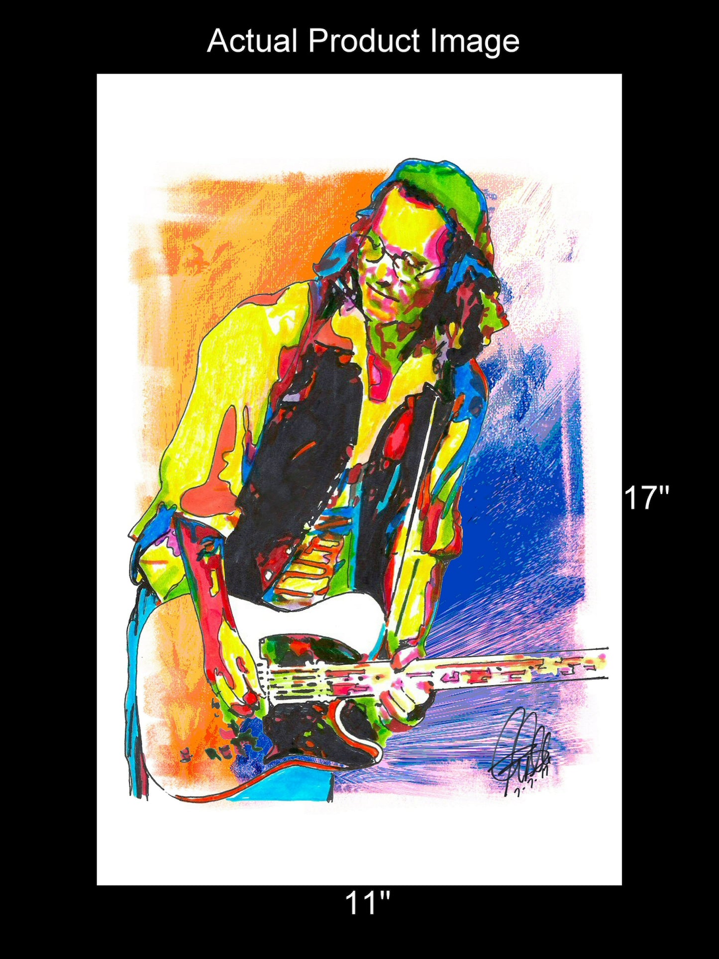 Johnny Depp Hollywood Vampires Guitar Blues Rock Poster Print Wall Art 11x17