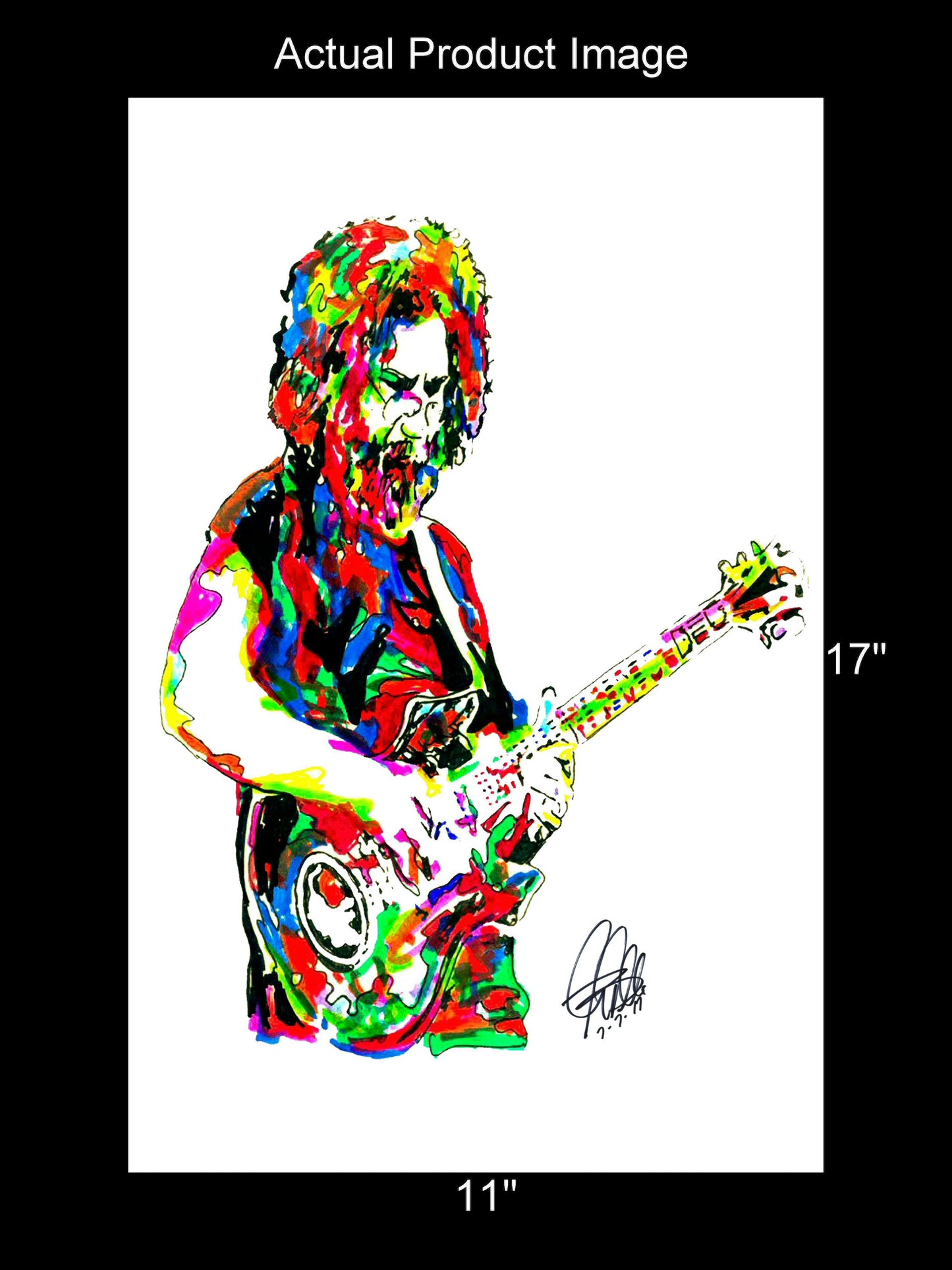 Jerry Garcia Grateful Dead Guitar Music Poster Print Wall Art 11x17