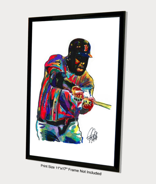 David Ortiz Big Papi Boston Red Sox Baseball Sports Poster Print Wall Art 11x17