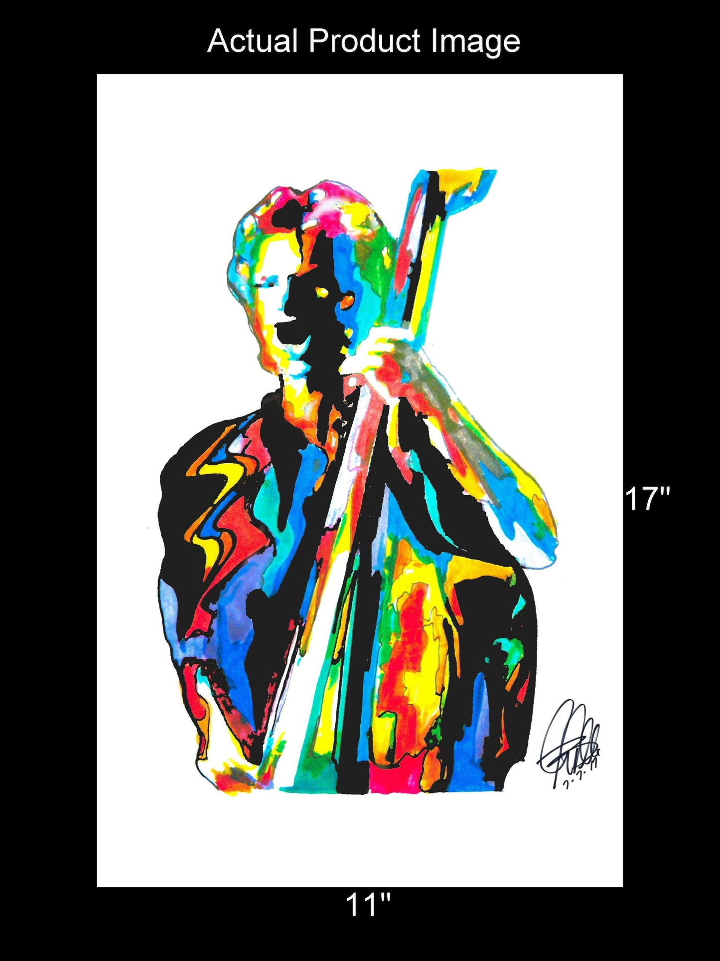 Sting The Police Singer Bass Rock Music Poster Print Wall Art 11x17