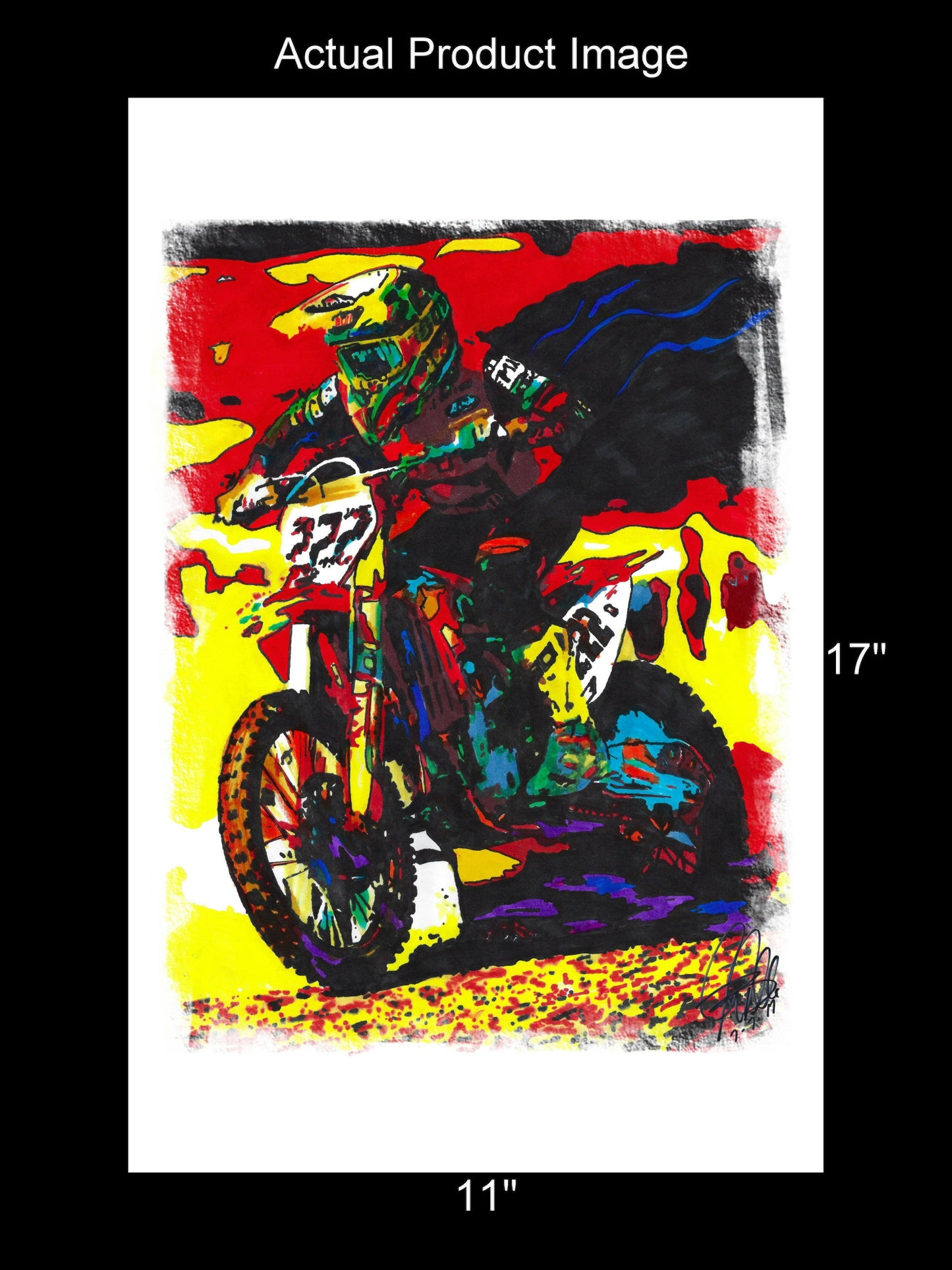 Tony Cairoli Motocross Freestyle Dirt Bike Poster Print Wall Art 11x17