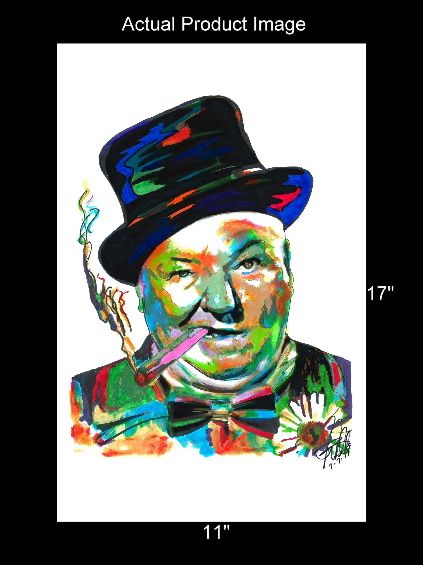 WC Fields American Comedian Actor Celebrities Poster Print Wall Art 11x17