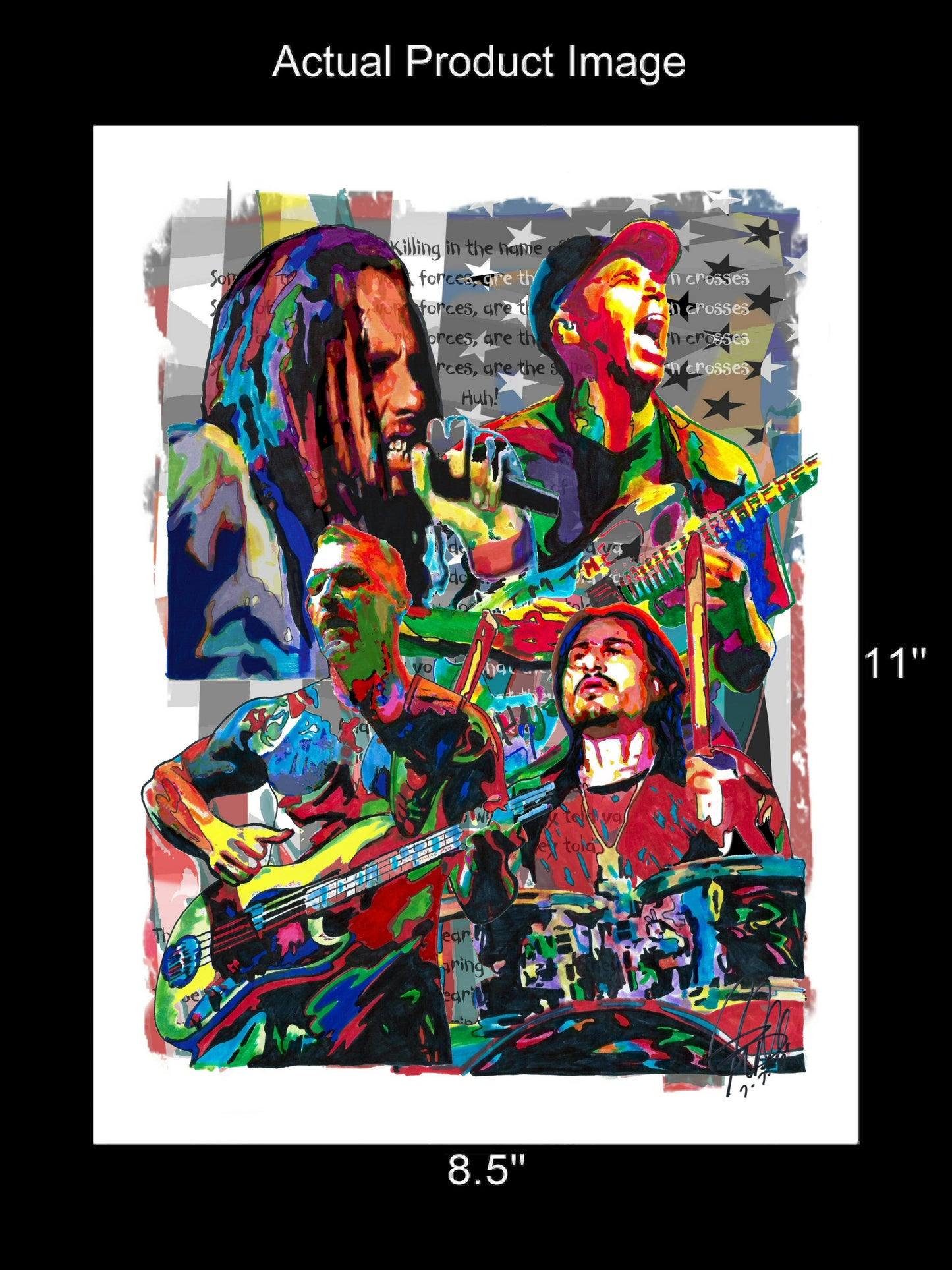 Rage Against the Machine RATM Metal Rock Music Poster Print Wall Art 8.5x11