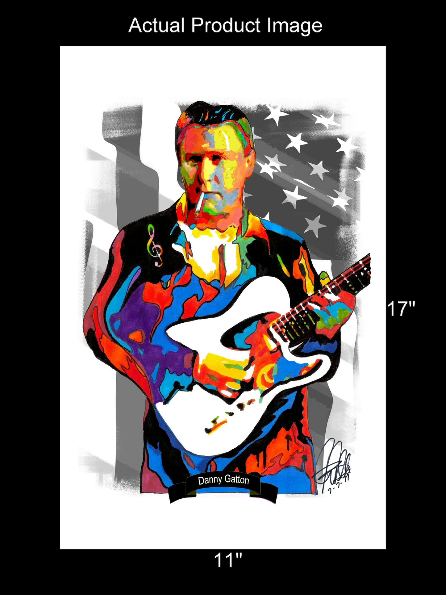 Danny Gatton Guitar Blues Rockabilly Jazz Music Poster Print Wall Art 11x17