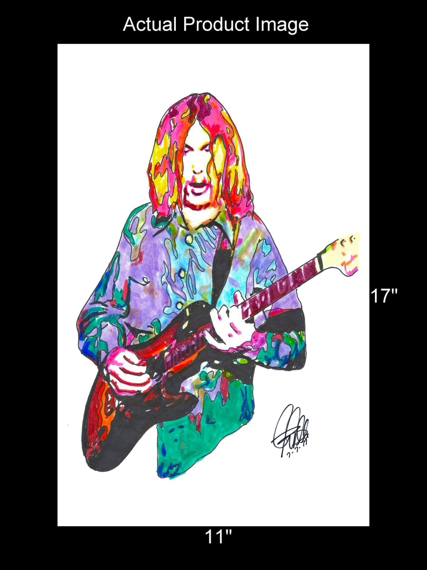 Duane Allman The Allman Brothers Guitar Music Poster Print Wall Art 11x17