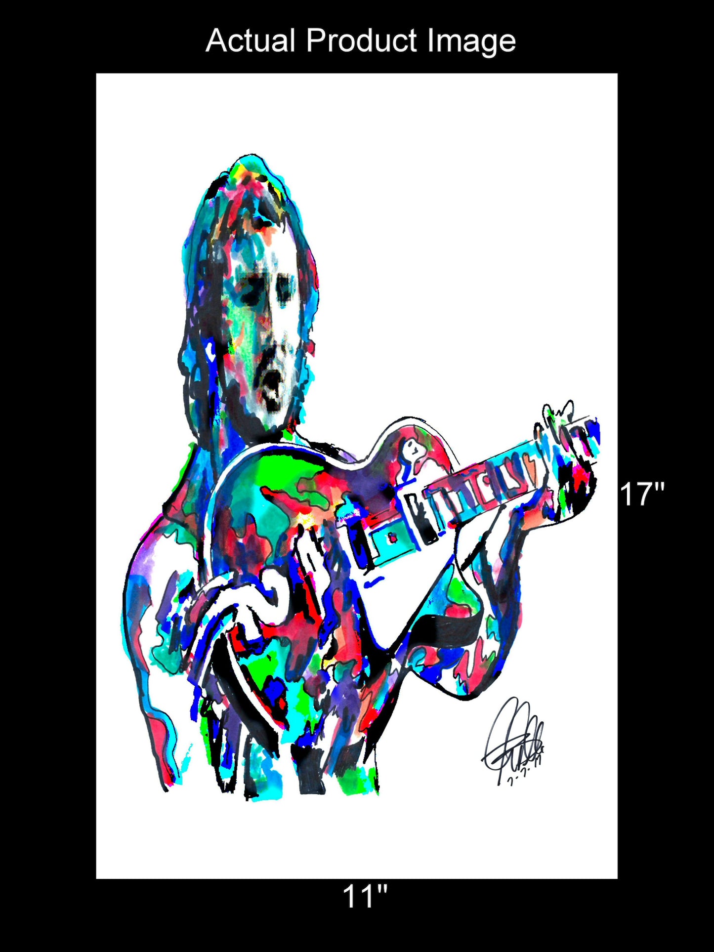 Pete Townshend The Who Guitar Rock Music Print Poster Wall Art 11x17