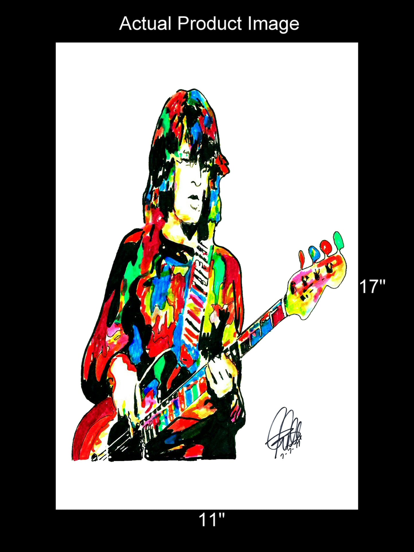 John Paul Jones Led Zeppelin Bass Rock Music Poster Print Wall Art 11x17