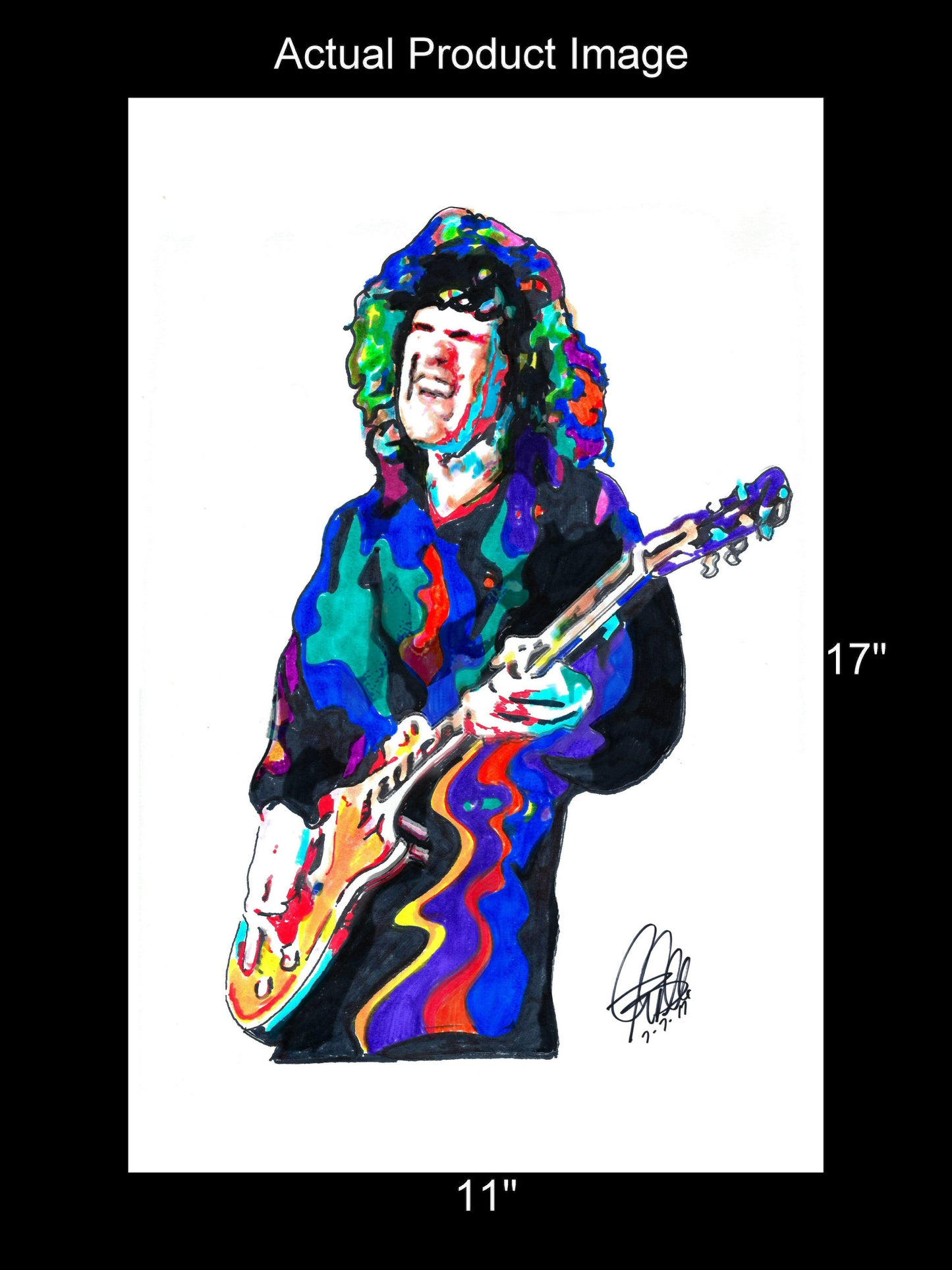 Gary Moore Singer Guitar Blues Rock Music Poster Print Wall Art 11x17