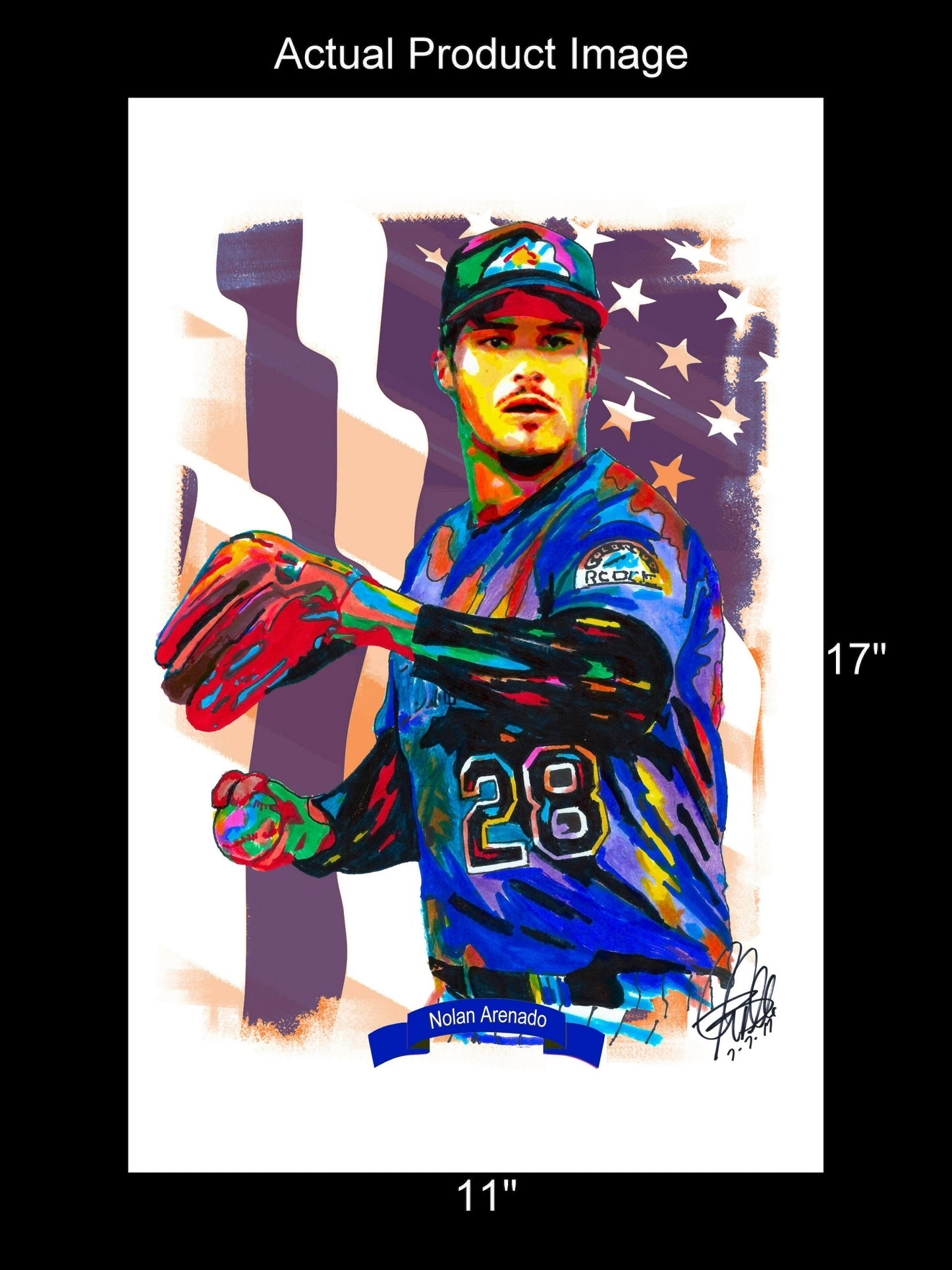 Nolan Arenado Colorado Rockies Baseball Sports Poster Print Wall Art 11x17