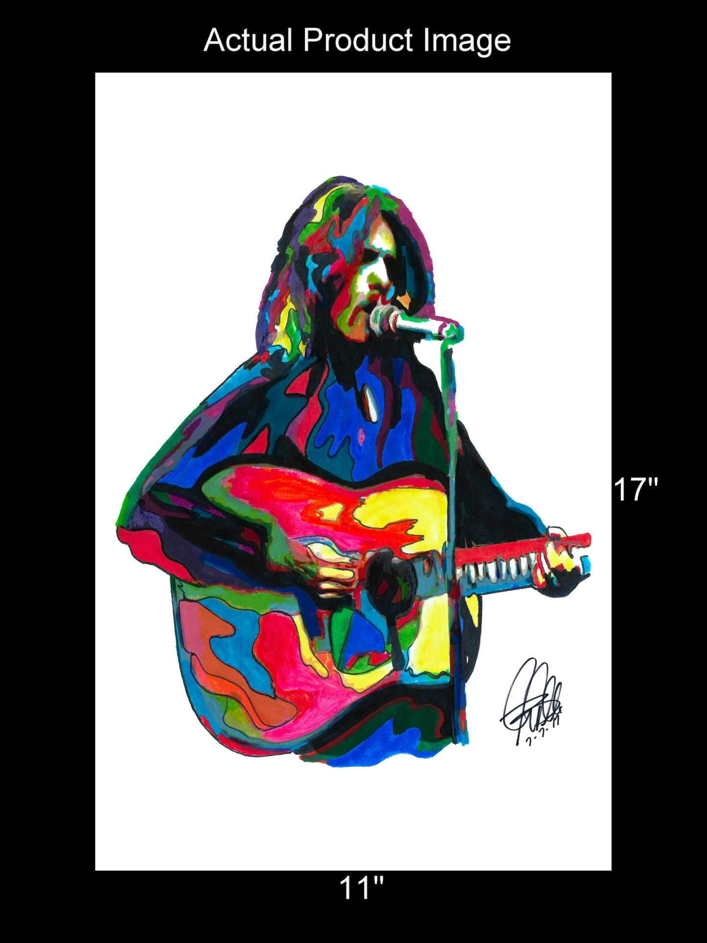 Glenn Frey Eagles Singer Guitar Rock Music Poster Print Wall Art 11x17