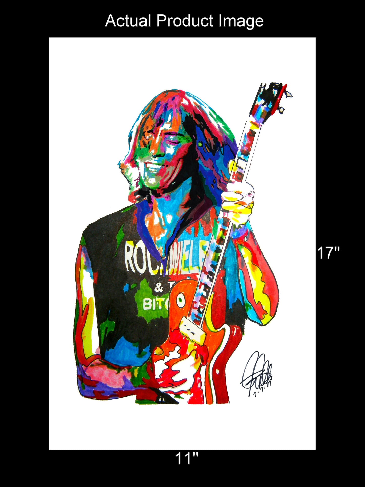 Tom Scholz Boston Guitar Rock Music Print Poster Wall Art 11x17