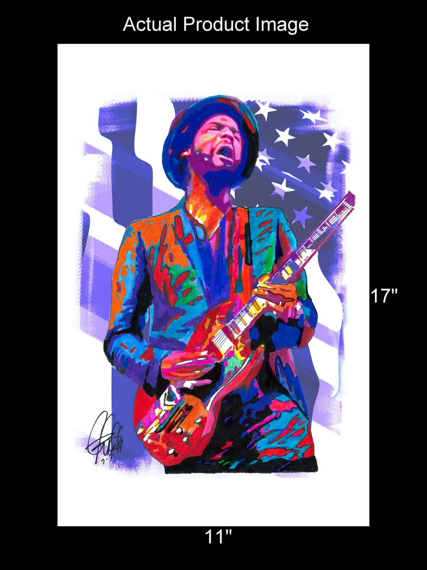 Gary Clark Jr Vocals Guitar Soul Blues Music Poster Print Wall Art 11x17