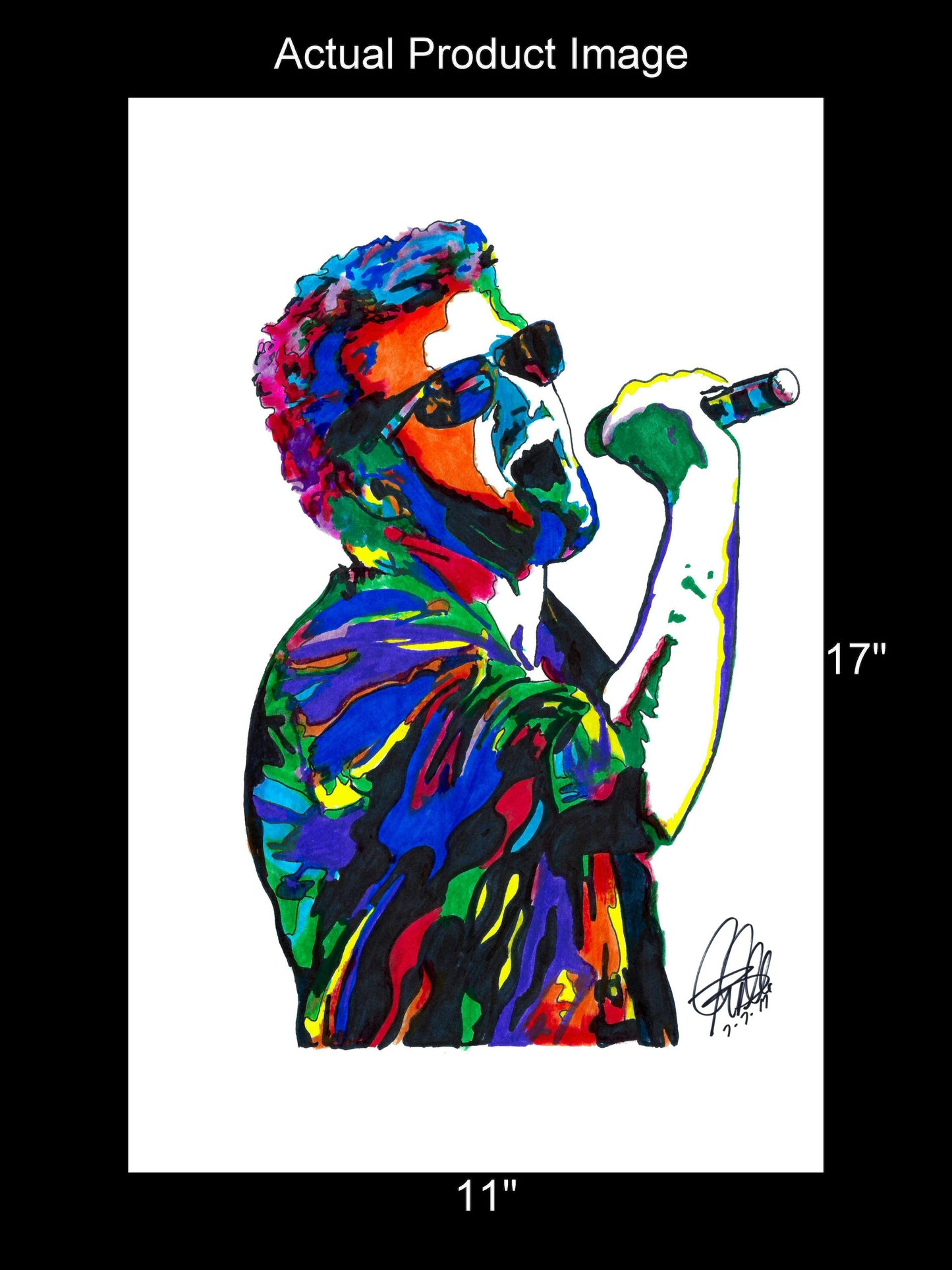 George Michael Singer Pop Music Poster Print Wall Art 11x17