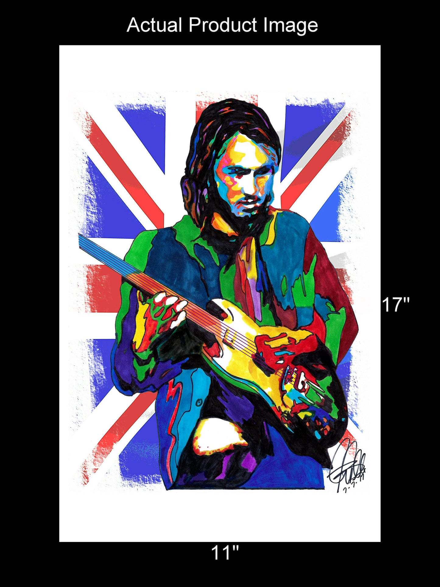 Ollie Halsall Guitar Progressive Rock Music Poster Print Wall Art 11x17