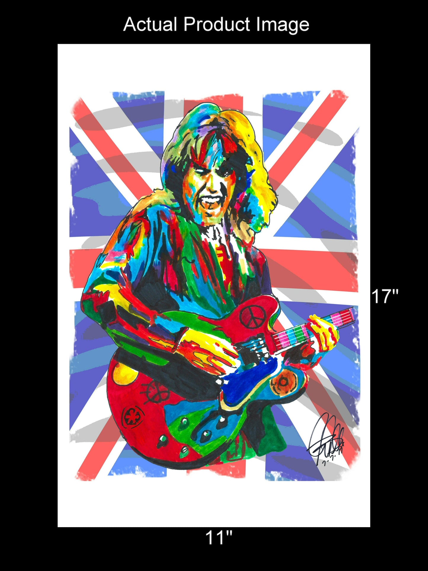 Alvin Lee Ten Years After Guitar Blues Rock Music Poster Print Wall Art 11x17