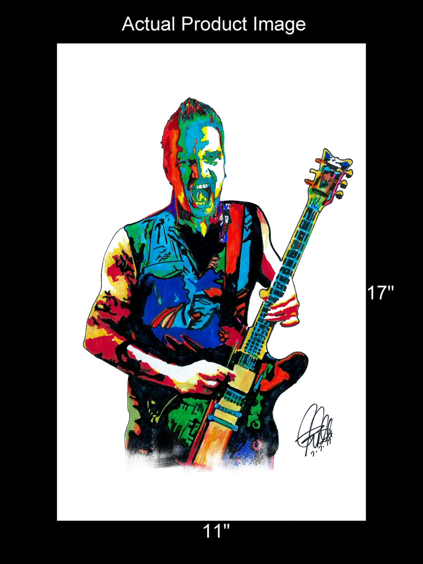 Dan Donegan Disturbed Guitar Rock Music Poster Print Wall Art 11x17