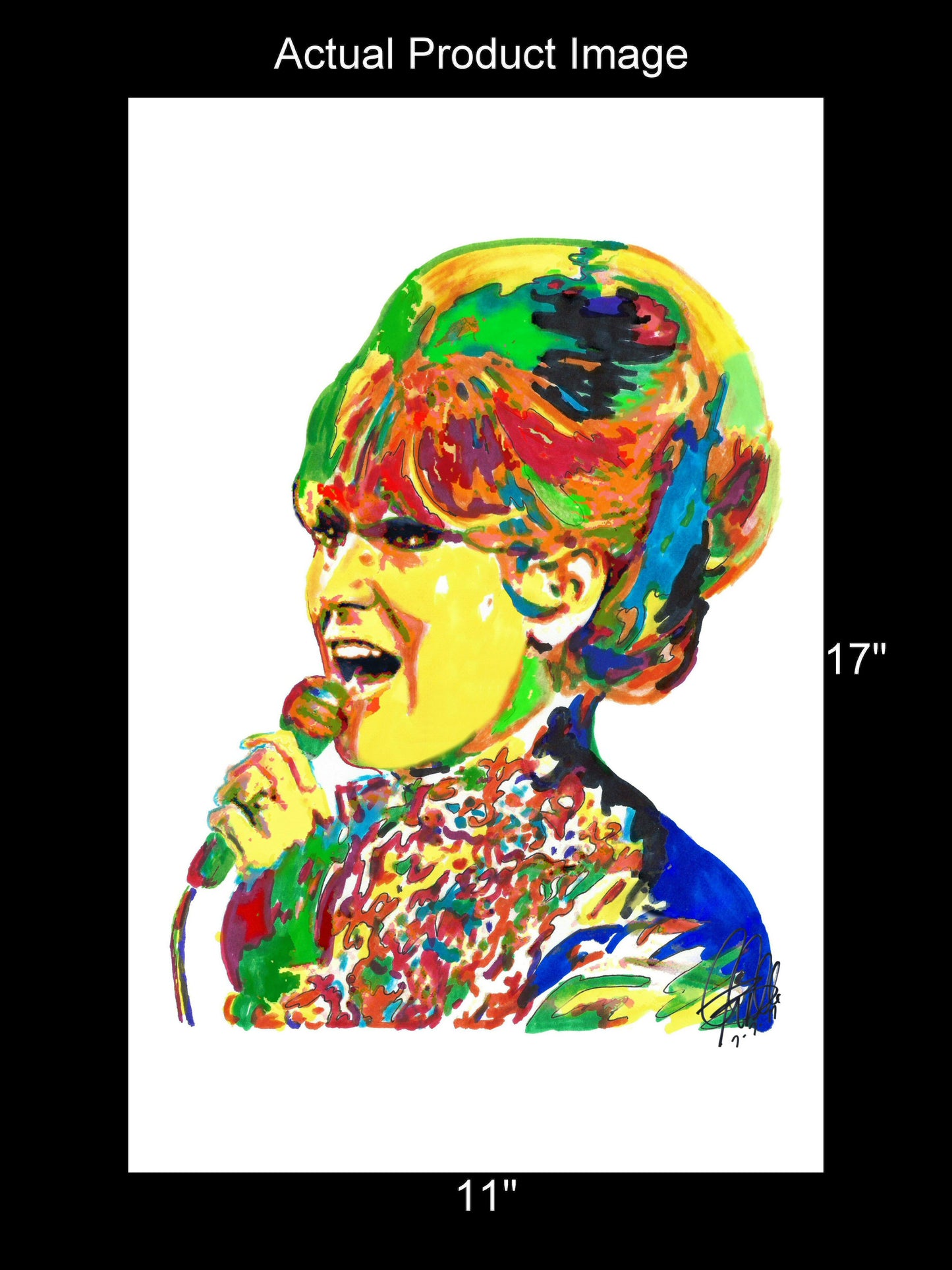 Dusty Springfield Singer Pop Soul Music Poster Print Wall Art 11x17