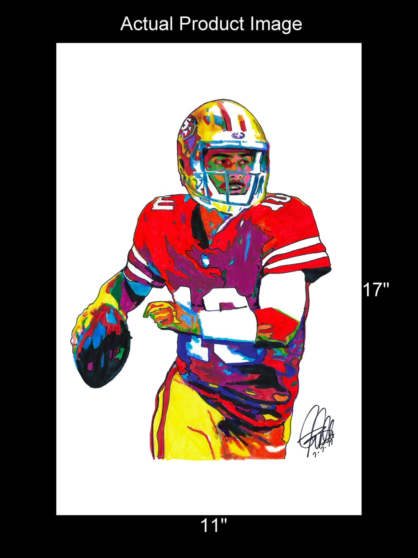 Jimmy Garoppolo San Francisco 49ers Football Sports Poster Print Wall Art 11x17