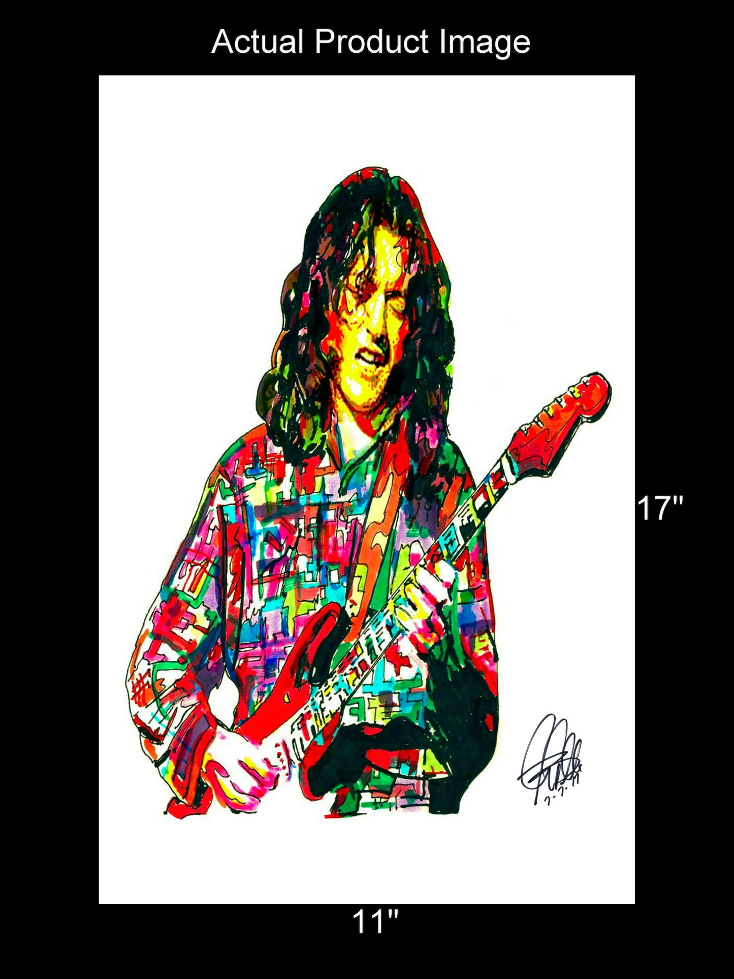 Rory Gallagher Guitar Rock Music Poster Print Wall Art 11x17