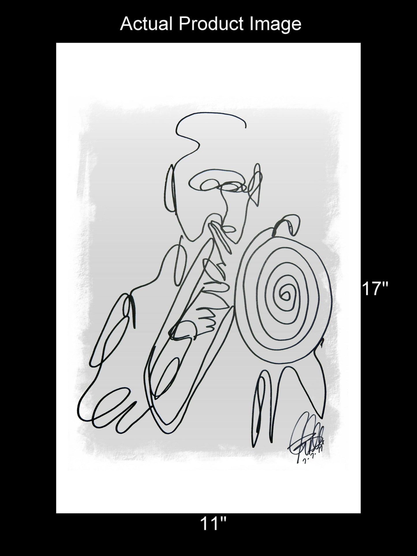 Trombone Player Music Poster Print Wall Art 11x17