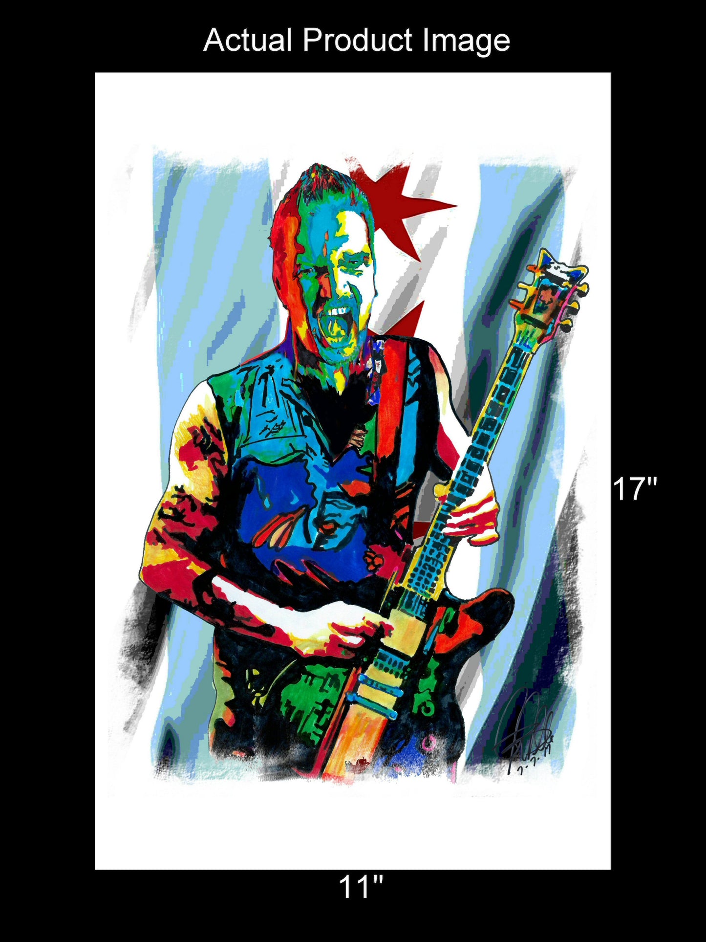 Dan Donegan Disturbed Guitar Heavy Metal Music Poster Print Wall Art 11x17