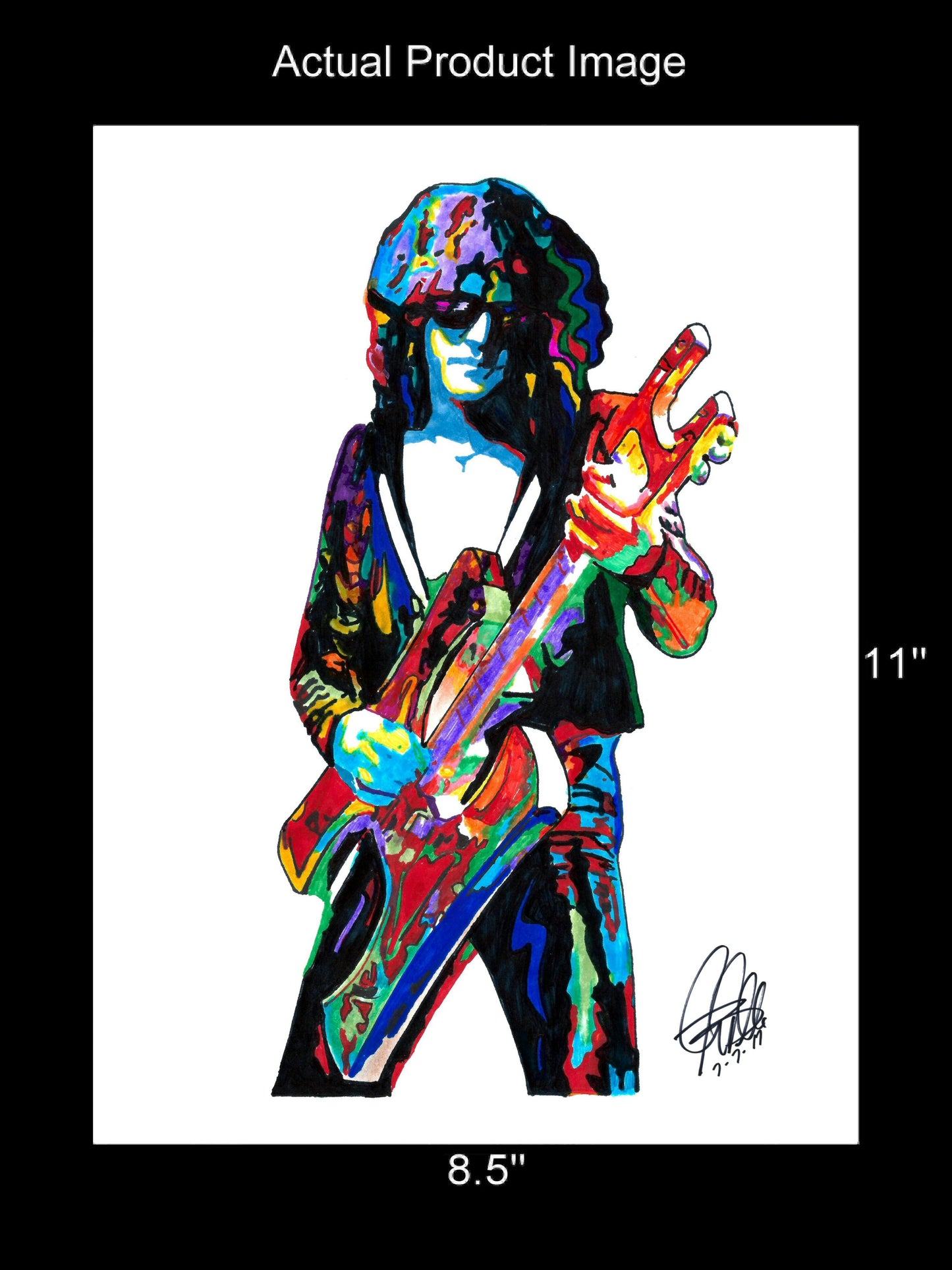 Ian Hunter Mott the Hoople Guitar Rock Music Poster Print Wall Art 8.5x11