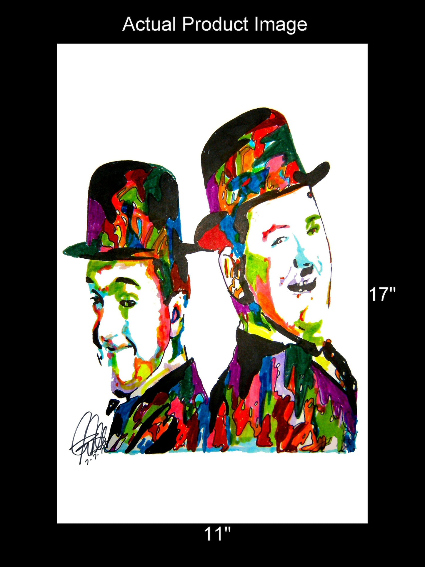 Laurel and Hardy Comedy Poster Print Wall Art 11x17