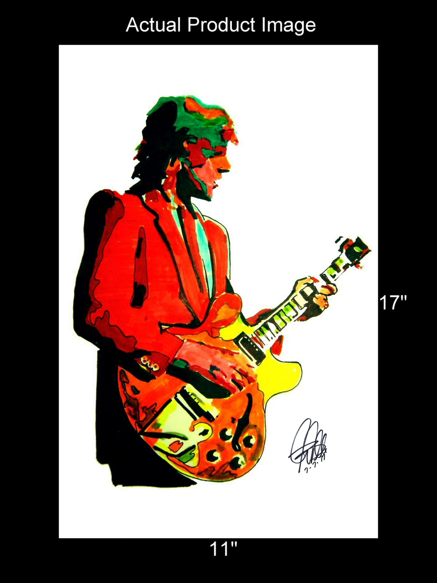 Alex Lifeson Rush Guitar Hard Rock Music Poster Print Wall Art 11x17