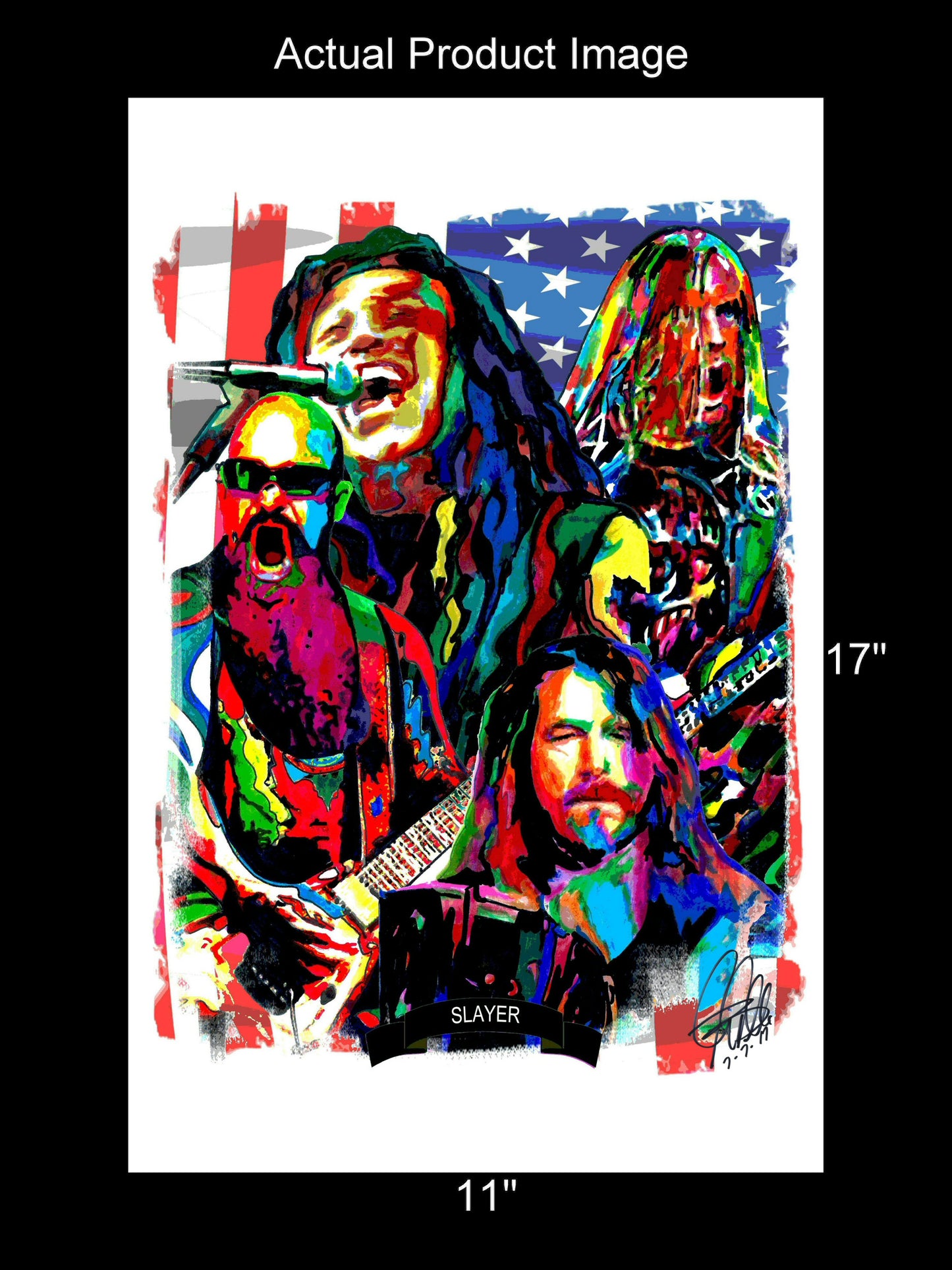 Slayer Heavy Metal Music Poster Print Wall Art 11x17