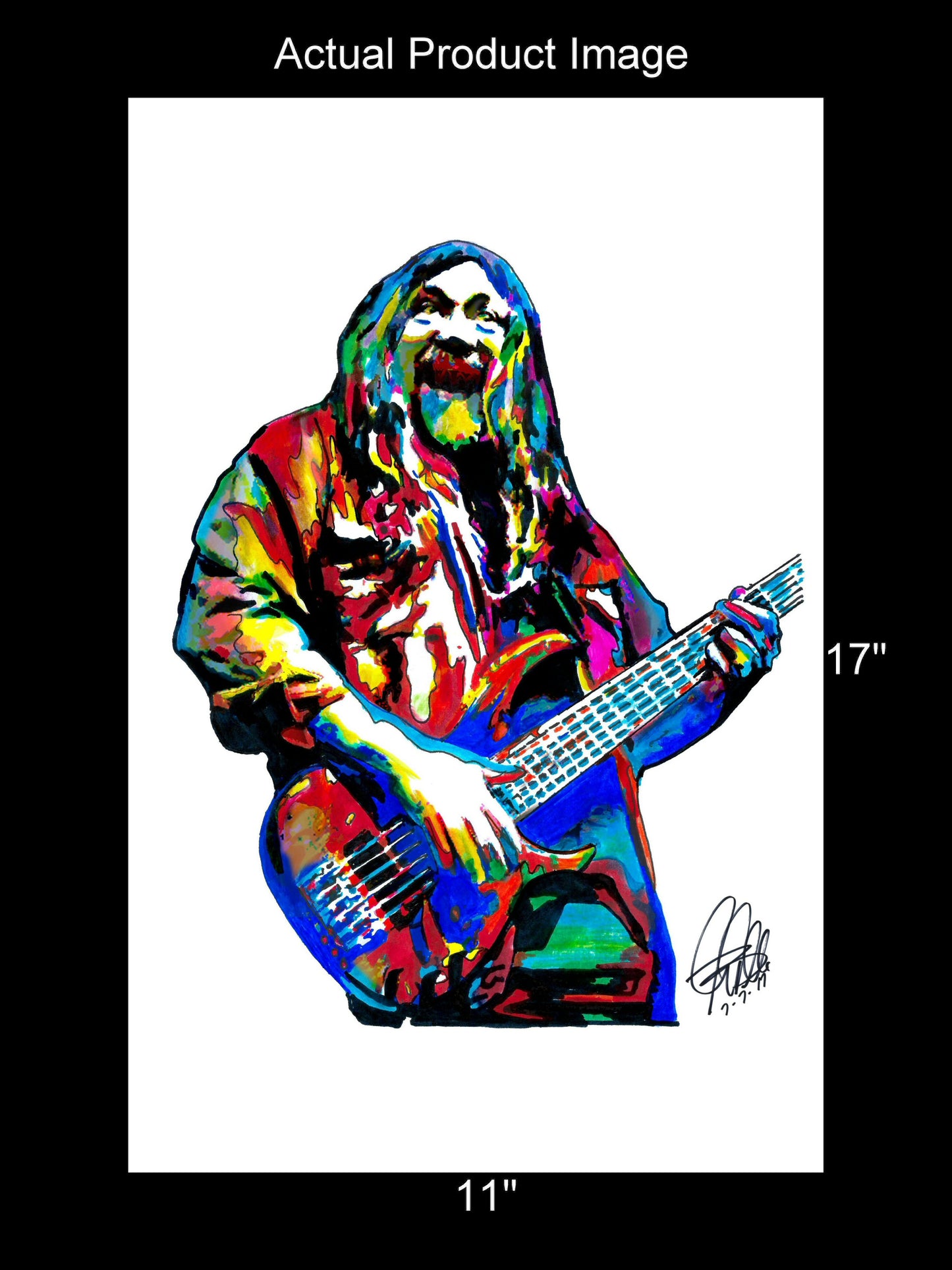 Dave Schools Bass Guitar Rock Music Poster Print Wall Art 11x17