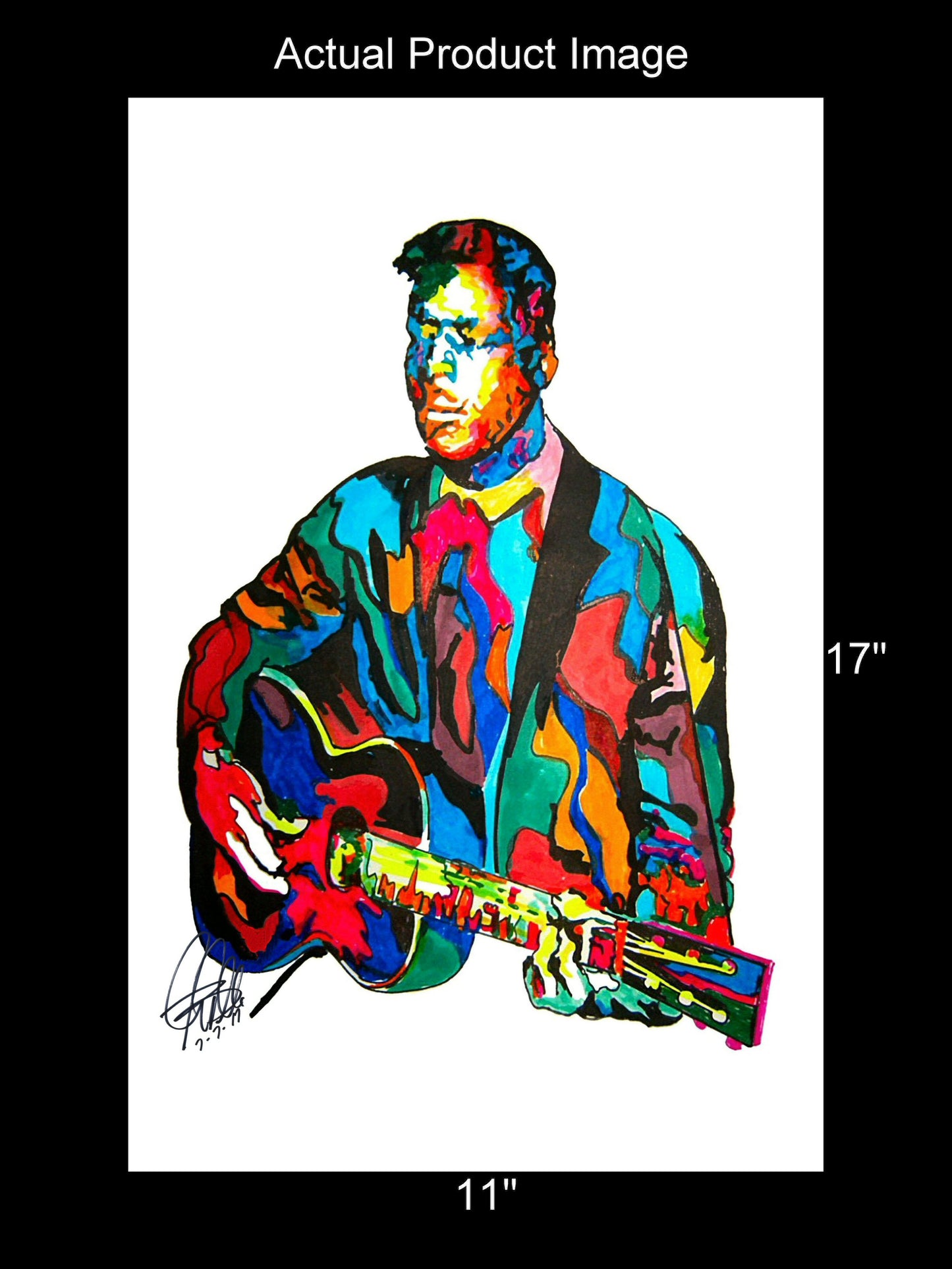 Blind Lemon Jefferson Guitar Blues Music Poster Print Wall Art 11x17