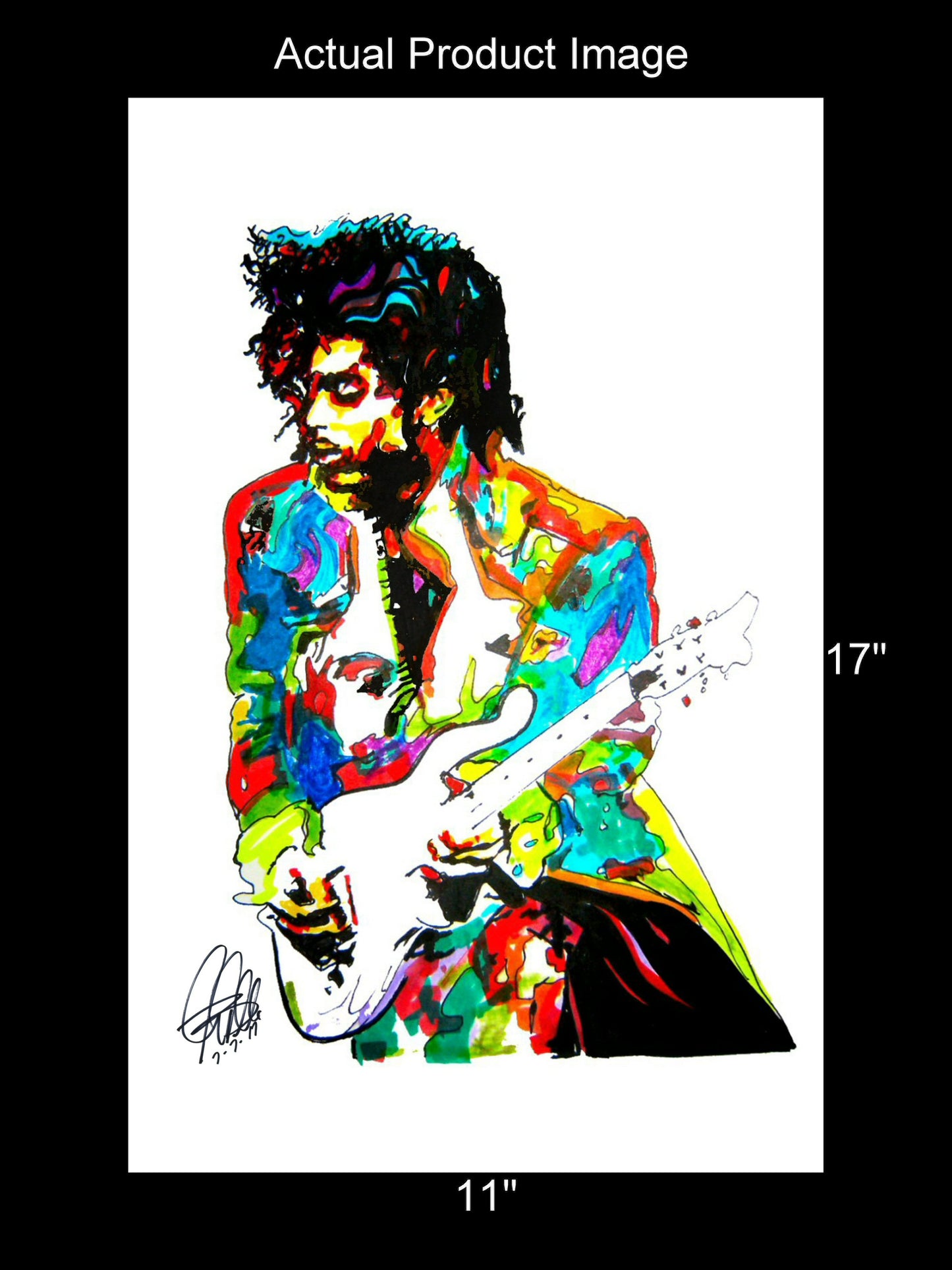 Prince The Revolution Singer Guitar Rock Music Poster Print Wall Art 11x17